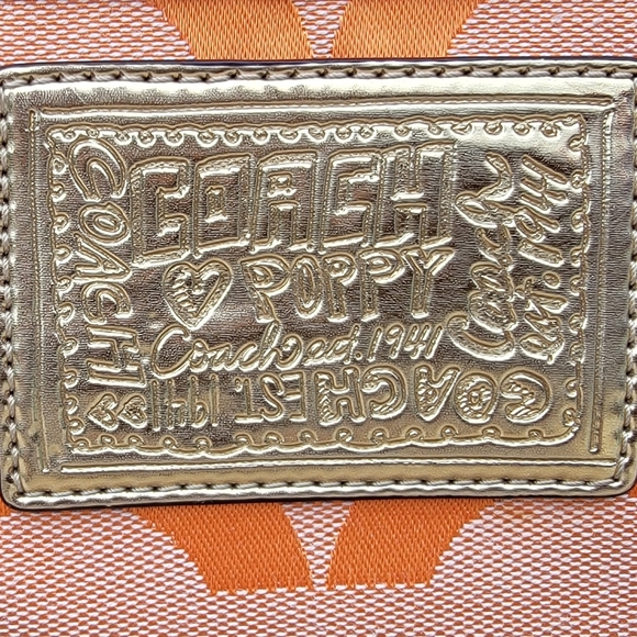 Coach Persimmon And Magenta Poppy Tote Bag - Picture 5 of 16